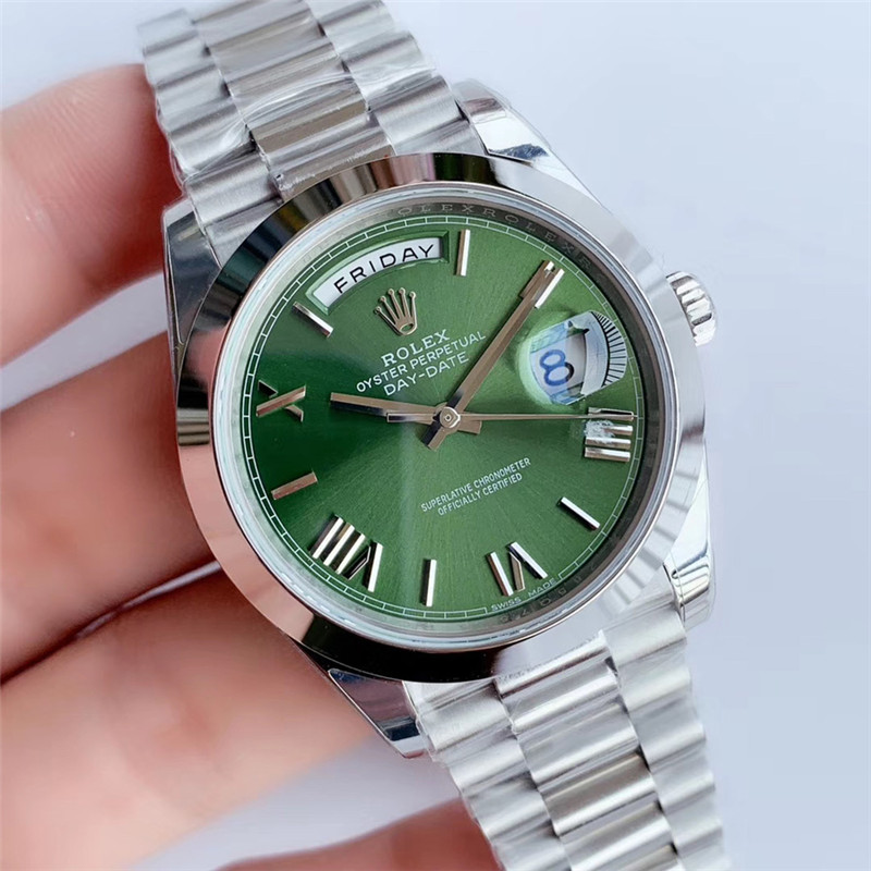 N廠Rolex勞力士DAY-DATE星期日歷型228206橄欖綠色表盤羅馬字釘復刻表