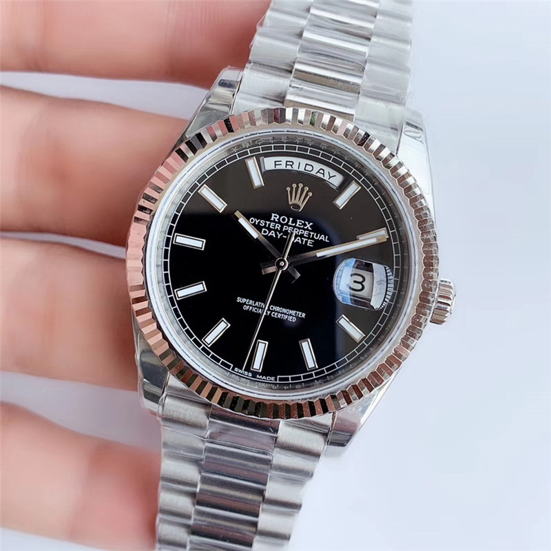 N廠Rolex勞力士DAY-DATE星期日歷型m228239-0005黑盤條釘復(fù)刻表