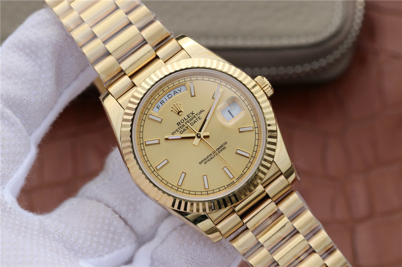 N廠Rolex勞力士DAY-DATE星期日歷型228238全金條釘復刻表