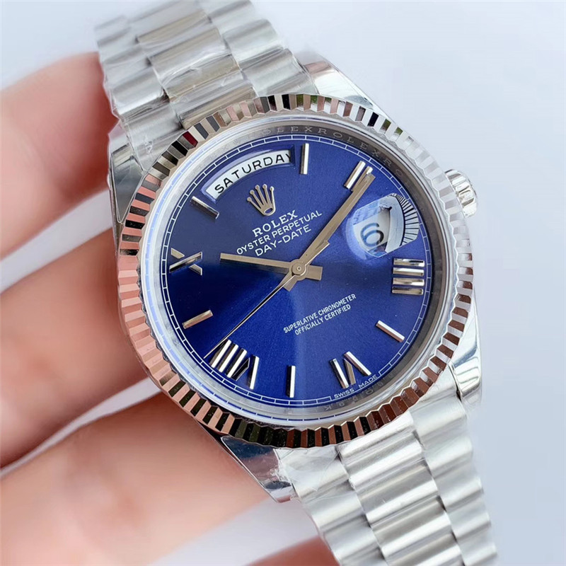 N廠Rolex勞力士DAY-DATE星期日歷型m228239-0007藍盤羅馬字釘復刻表