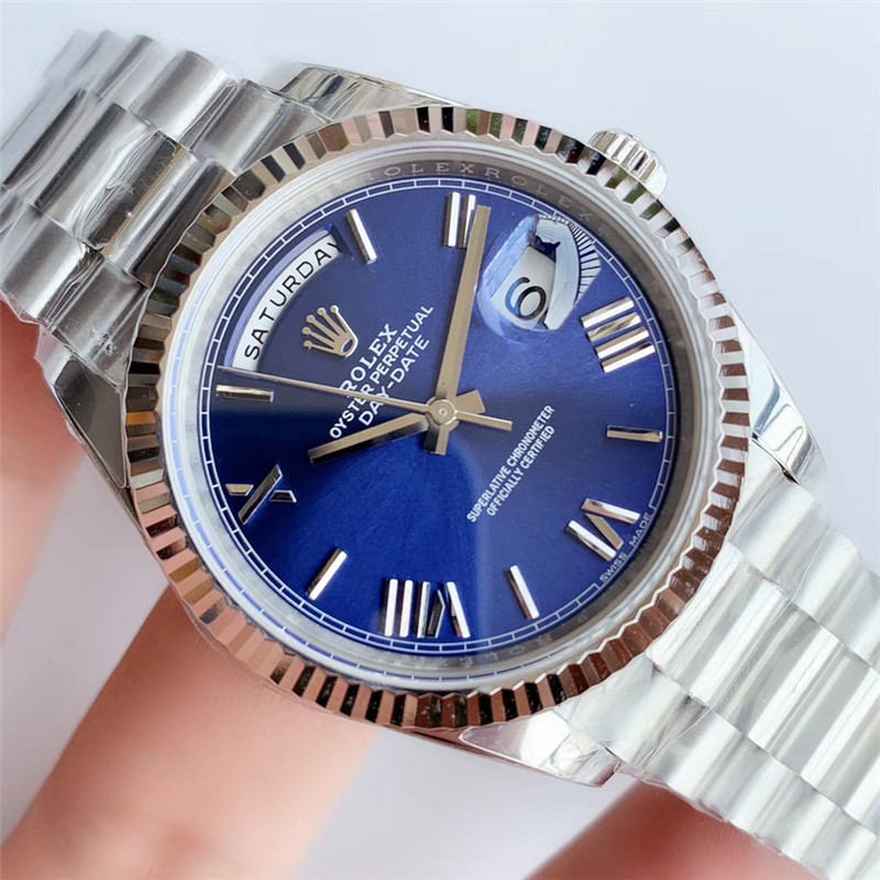 N廠Rolex勞力士DAY-DATE星期日歷型m228239-0007藍盤羅馬字釘復刻表
