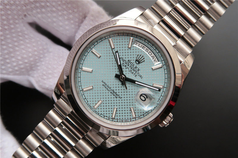 N廠Rolex勞力士DAY-DATE星期日歷型m228206-0004冰藍面條釘復刻表