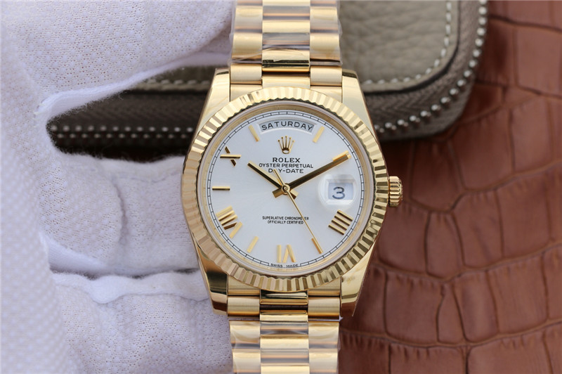 N廠Rolex勞力士DAY-DATE星期日歷型m228238-0042白盤羅馬字釘復(fù)刻表
