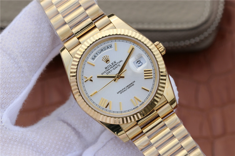 N廠Rolex勞力士DAY-DATE星期日歷型m228238-0042白盤羅馬字釘復(fù)刻表