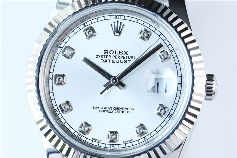 N廠Rolex勞力士41mm日志型銀盤鉆釘牙圈五銖鏈復刻表