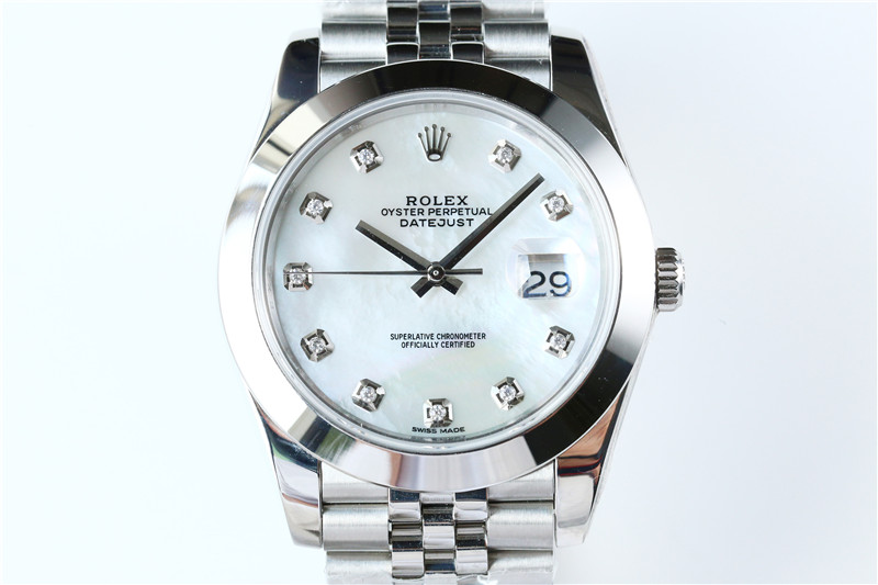 N廠Rolex勞力士41mm日志型貝母盤鉆釘光圈五銖鏈復刻表