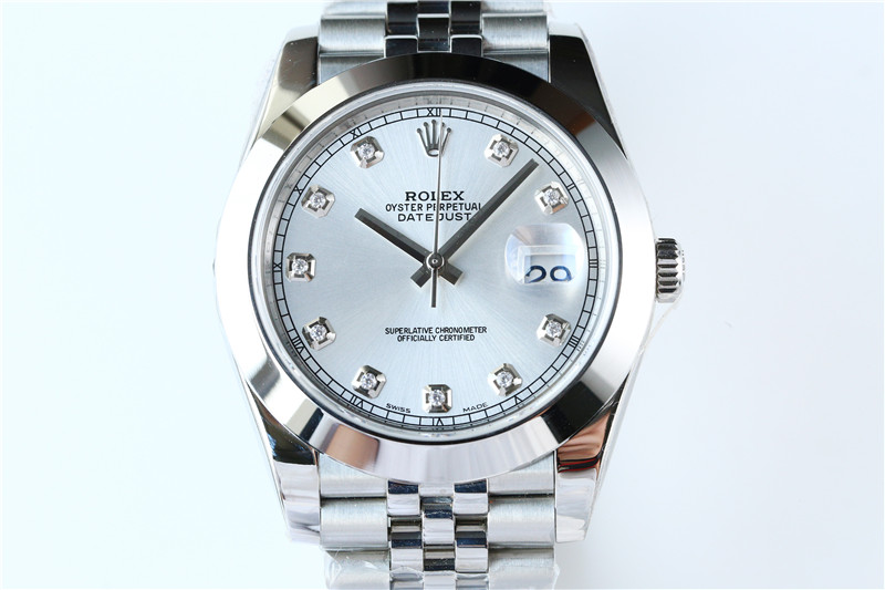 N廠Rolex勞力士41mm日志型銀盤鉆釘光圈五銖鏈復刻表