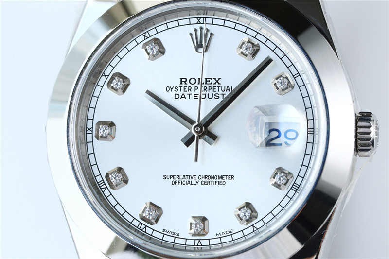 N廠Rolex勞力士41mm日志型銀盤鉆釘光圈五銖鏈復刻表