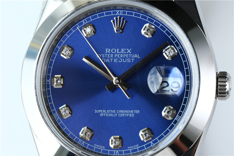 N廠Rolex勞力士41mm日志型藍(lán)盤(pán)鉆釘光圈五銖鏈復(fù)刻表