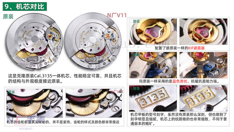 N廠勞力士綠水鬼V11版對比正品和市場版本評測