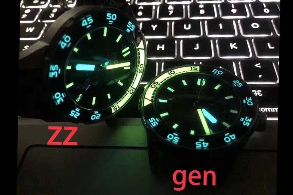 ZZ廠萬國海洋計(jì)時四分之一黃復(fù)刻腕表對比正品腕表究竟如何