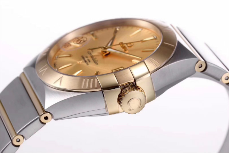 VS廠歐米茄星座系列金色表盤表針款復(fù)刻腕表做工評測