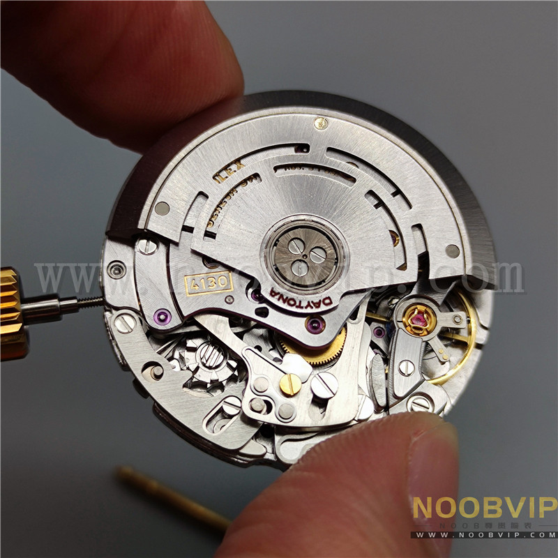 N廠4130機芯黑面迪通拿腕表機芯功能同步一致