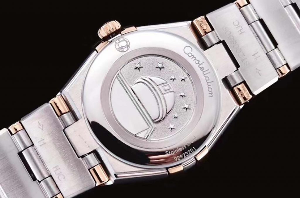 GF廠歐米茄星座系列間玫瑰金星空藍字面復刻腕表做工深度評測