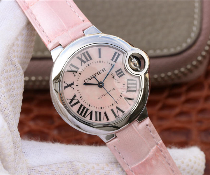 V6廠卡地亞33毫米藍氣球系列粉盤復刻表怎么樣