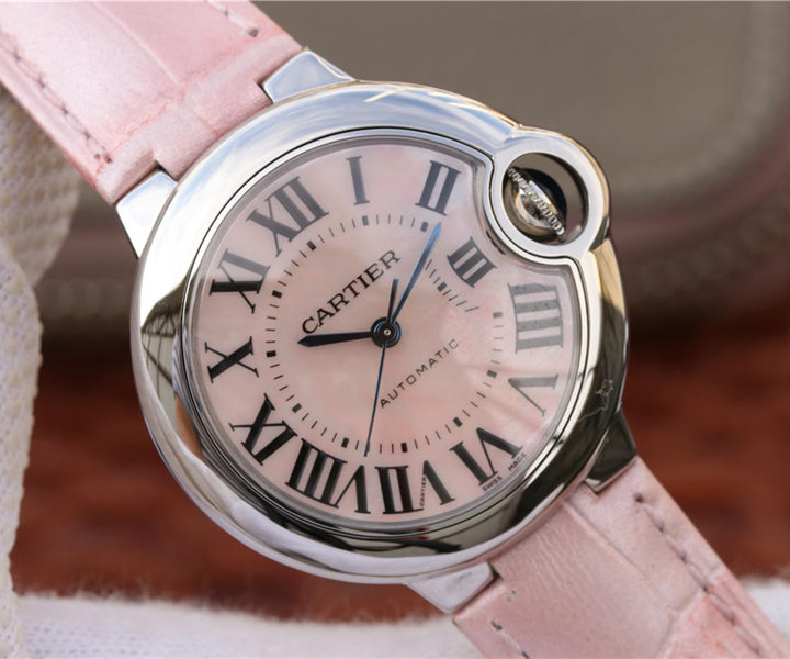 V6廠卡地亞33毫米藍氣球系列粉盤復刻表怎么樣