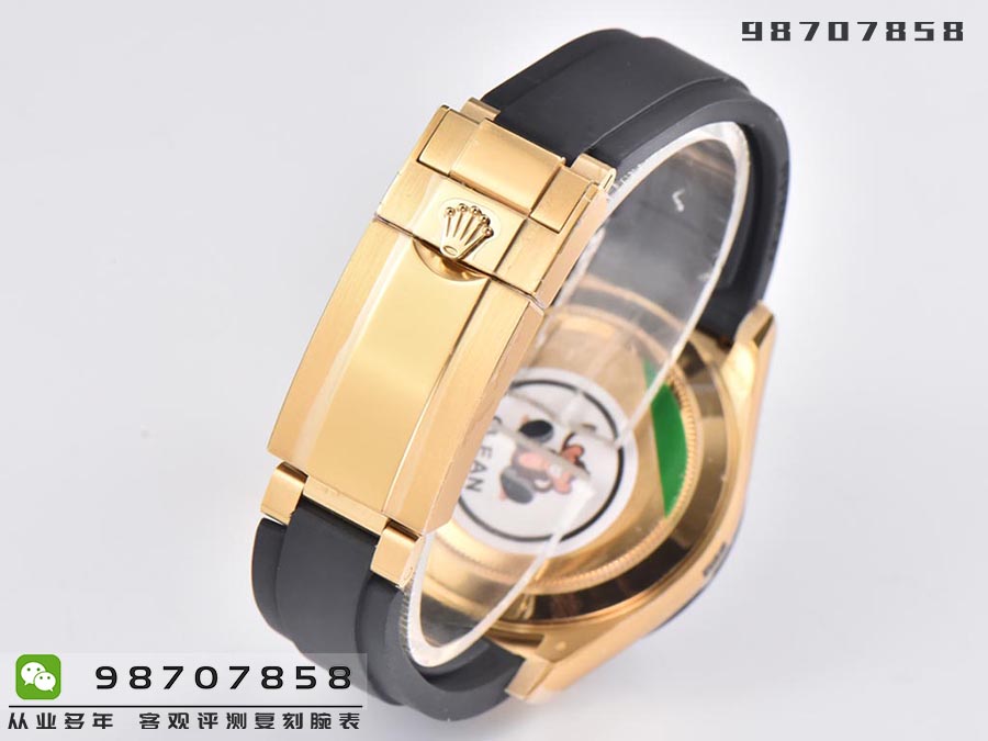 CleaN廠C廠勞力士迪通拿黑陶圈黑盤金款復刻腕表會不會一眼假-C廠迪通拿M116518ln-0043
