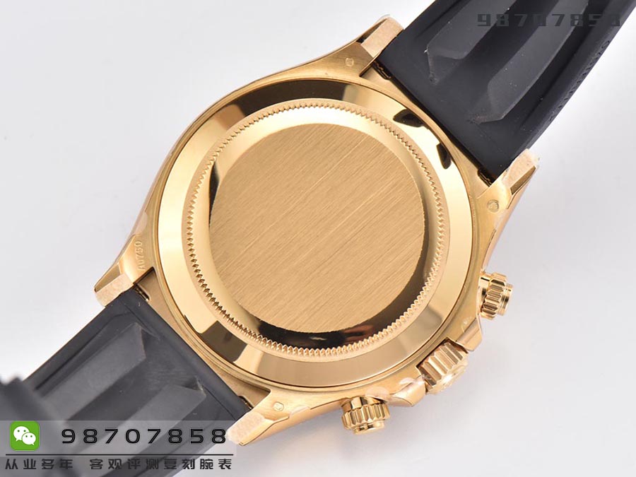 CleaN廠C廠勞力士迪通拿黑陶圈黑盤(pán)金款復(fù)刻腕表有破綻嗎-C廠迪通拿M116518ln-0043