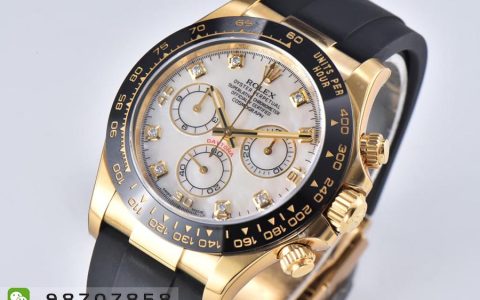 CleaN廠C廠勞力士迪通拿貝母陶瓷圈金迪復刻腕表是否會一眼假-C廠迪通拿m116508-0007