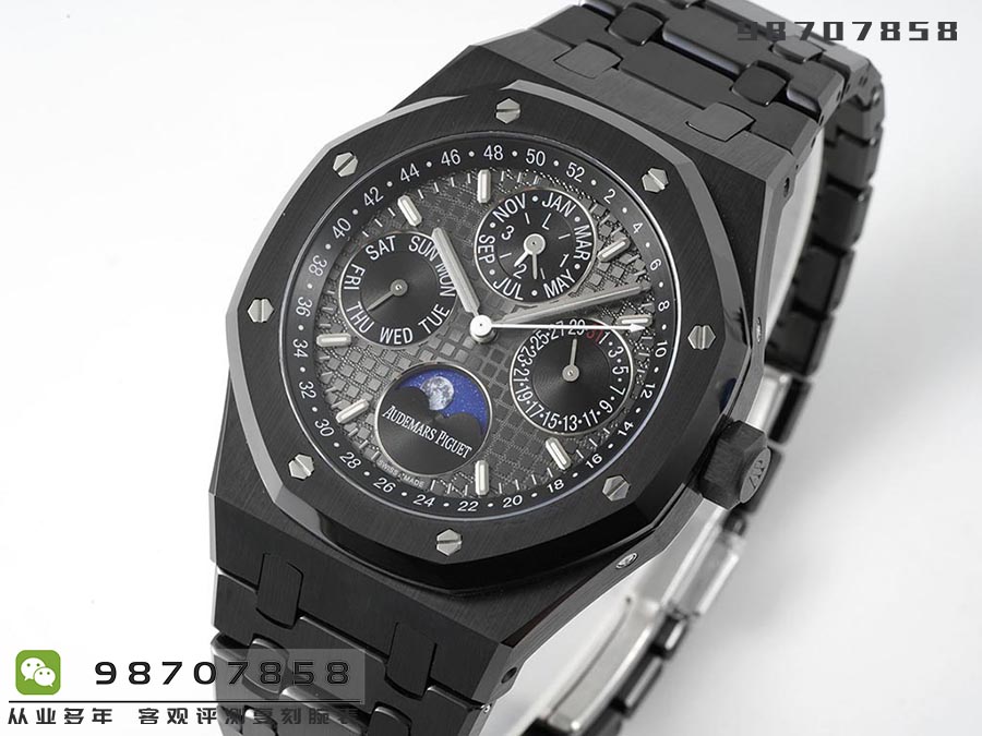 APS廠愛彼皇家橡樹萬年歷黑陶款復刻腕表有是否存在一眼假-APS手表時計
