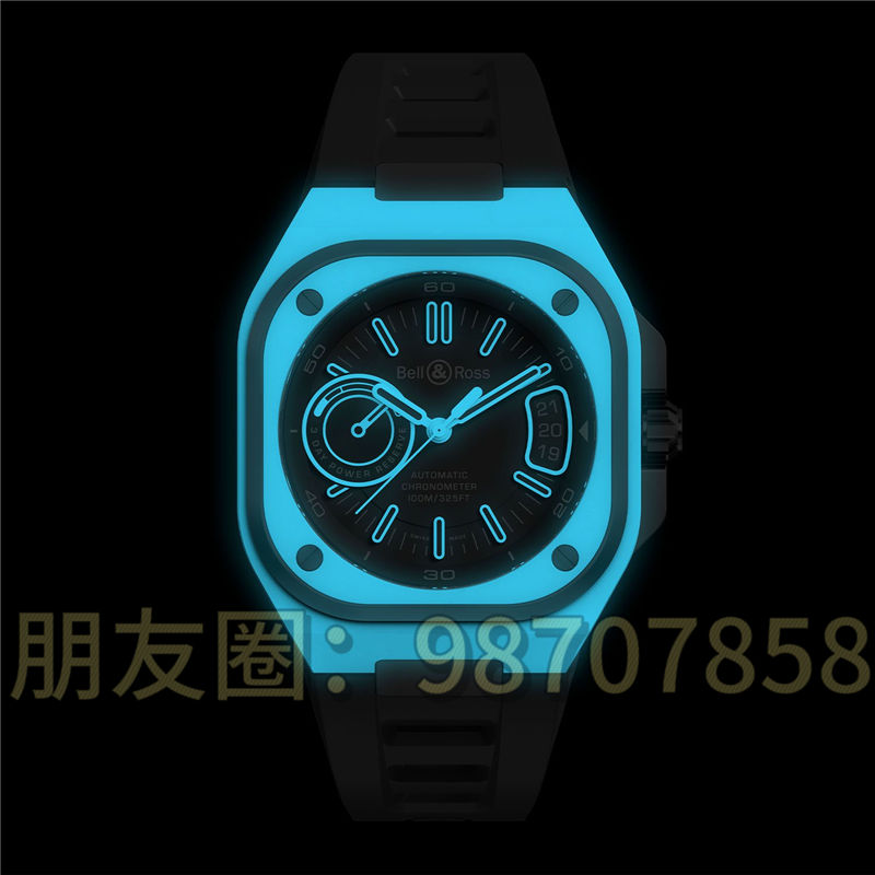 全新全夜光 Bell & Ross BR-X5 Blue Lum