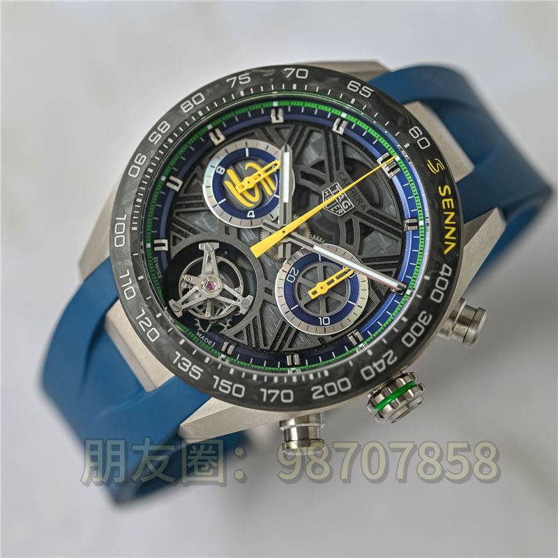 全新泰格豪雅卡萊拉系列陀飛輪計時碼表 x 塞納